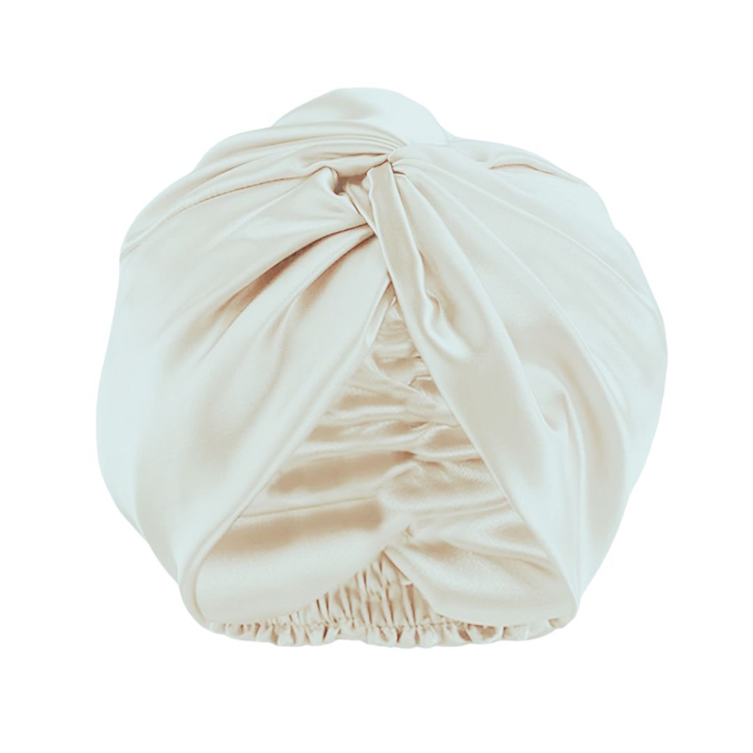 Bonnet de nuit turban en soie