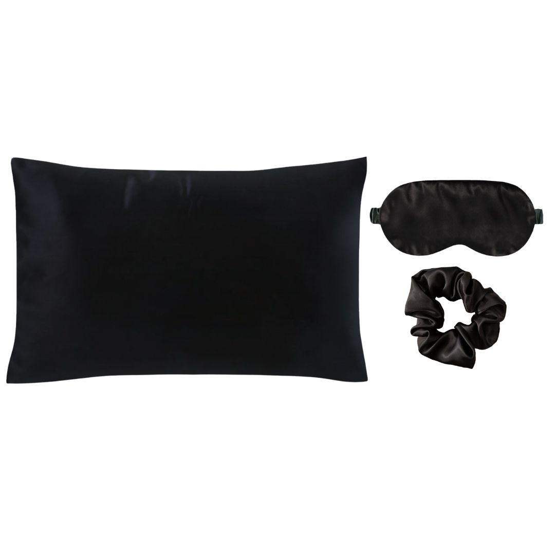 Pack sommeil - taie d'oreiller en soie - masque en soie et chouchou en soie  - 22 mommes – Hypnos Company
