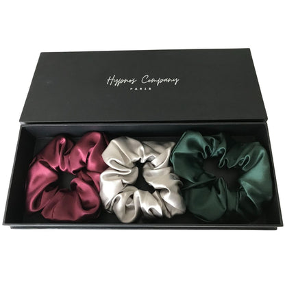 Pack of 3 large silk scrunchies - 22 mommes