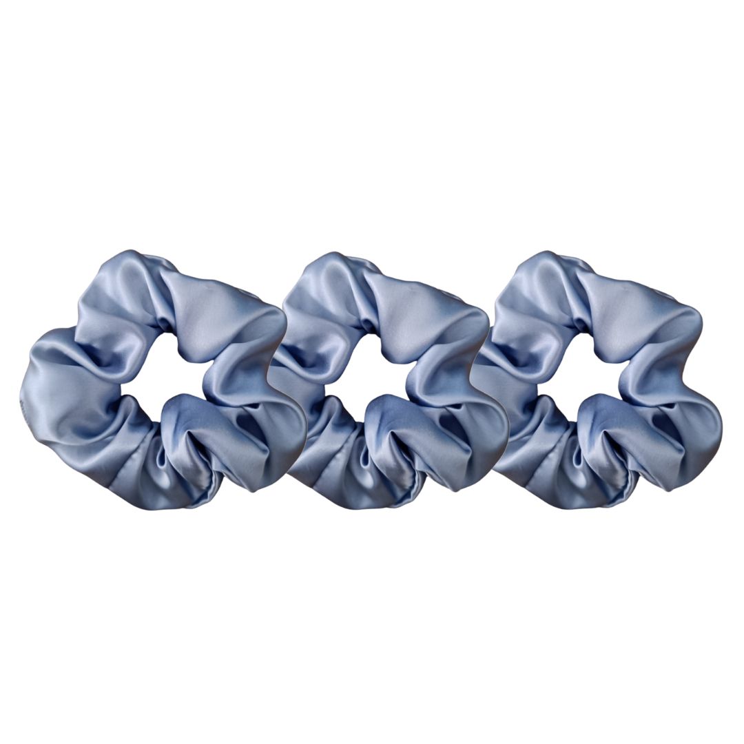 Pack of 3 large silk scrunchies - 22 mommes